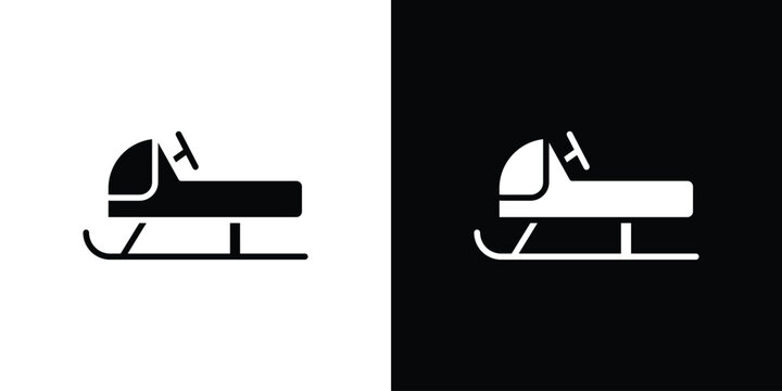 Snowmobile icon vector logos set