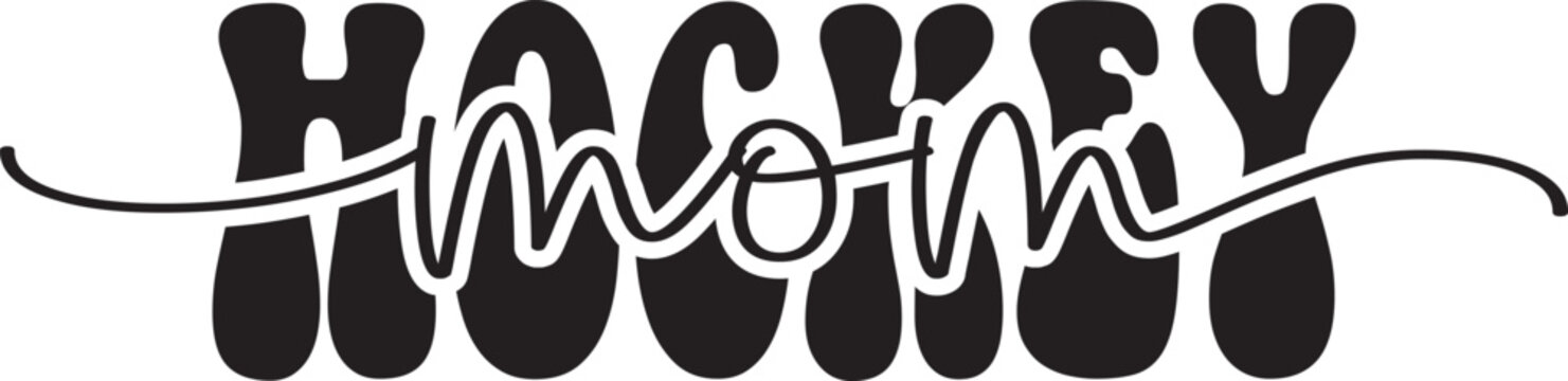 Hackney typography design retro style wordmark for branding and merchandise
