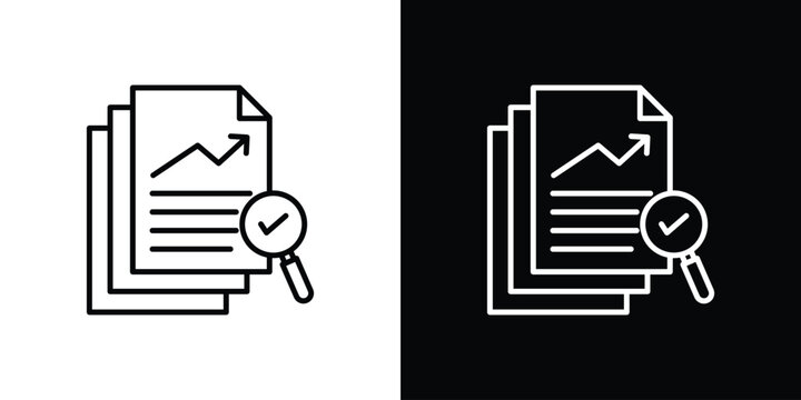 Analytics report icon outline elements series