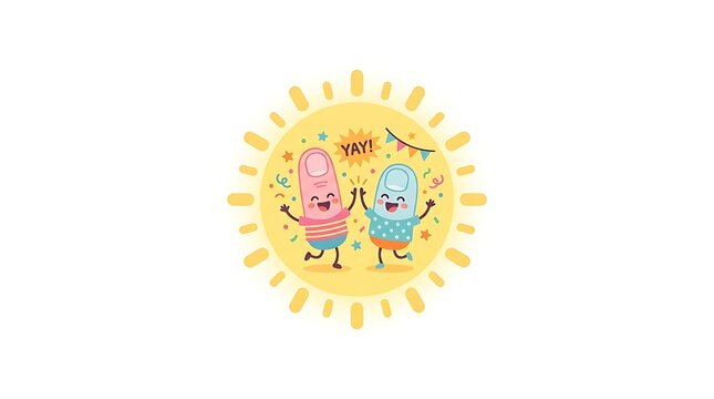 Friendship day celebration best friends forever cute cartoon bff illustration