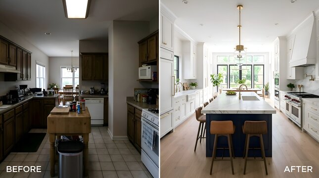 Kitchen Renovation Before and After: Old to Modern Transformation