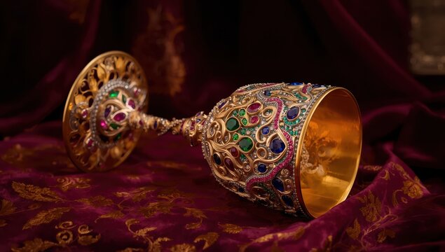Ornate jeweled goblet