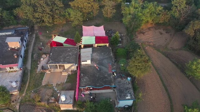  drone shoot of rural area near by nadaun city himachal prades india 102