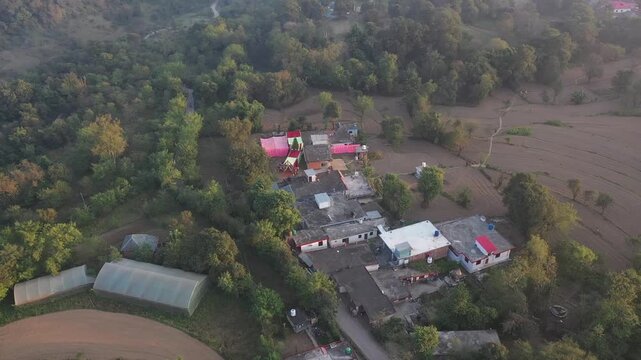  drone shoot of rural area near by nadaun city himachal prades india 1043