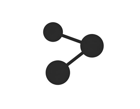 A minimalist black and white graphic of three connected circles