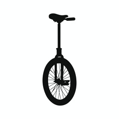 Detailed silhouette of a unicycle in vector illustration design layout © VEC Wizard