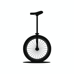 Detailed silhouette of a unicycle in vector illustration design layout © VEC Wizard