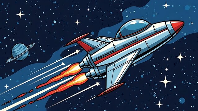 High speed futuristic train in space tunnel.