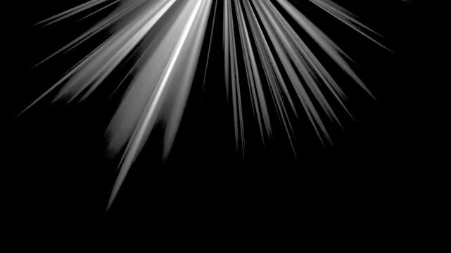 Sunlight Rays Overlay with Dramatic Light Beams on Black Background Cinematic Motion Graphics