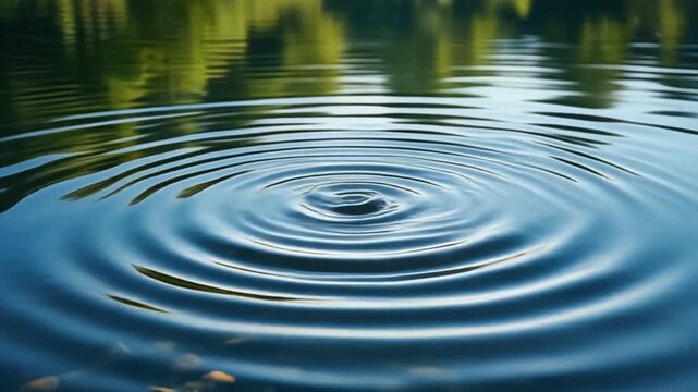 Water Ripple Effect on Pond Surface