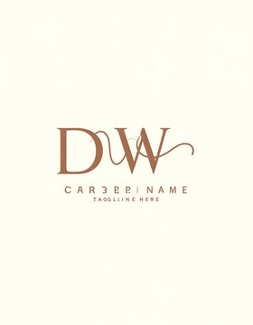 A minimalist logo design featuring a stylized letter combination on a pale background