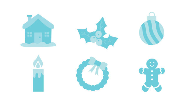 Vector design pack with a Christmas and New Year's theme