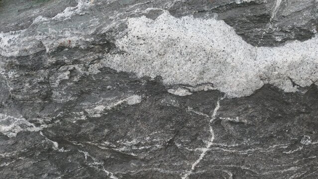 Close-up texture of natural stone with white mineral veins
