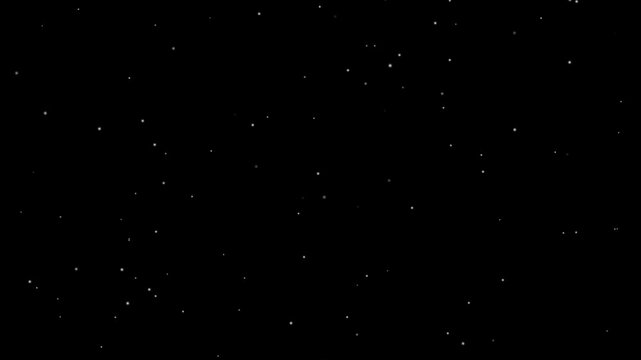 Stars in sky, starry night blue starlight shine of milky way, Stars in the night sky against the backdrop of silhouettes, Night starry skies with twinkling stars motion background