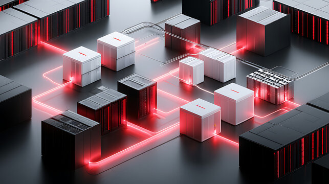 A fault-tolerant AI data center with redundant power supplies and network routes (3)