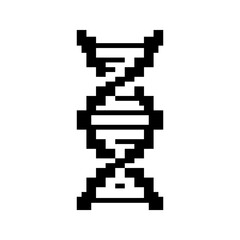 Fototapeta premium Pixelated DNA Helix Icon