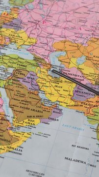 Map of Iran, capital Tehran