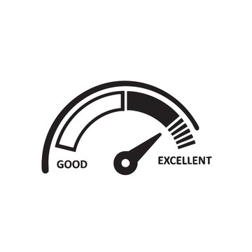 Speedometer gauge icon showing good to excellent performance levels.