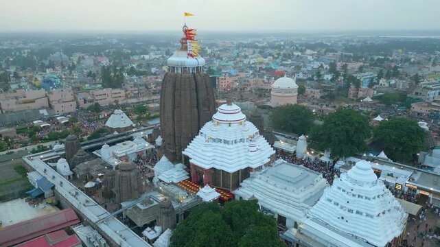 Aerial View of Sri Jagannath Temple in Puri, Odisha