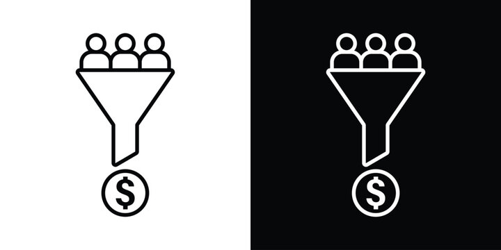 Lead conversion icon editable illustration collection