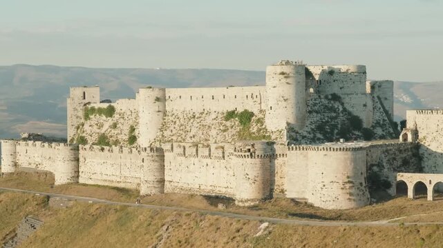 Ancient Medieval Castle Krak des Chevaliers Citadel in Syria