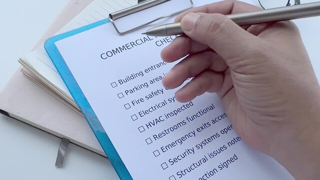 Property Inspection Checklist Document for Commercial Facility Maintenance