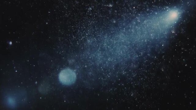 Cosmic nebula timelapse with glowing celestial objects