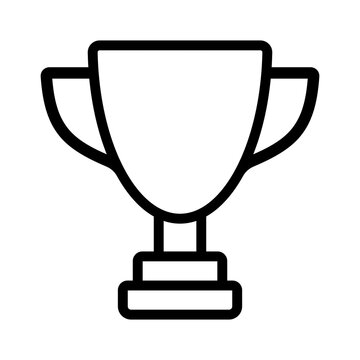 Trophy Cup Award Icon Symbol of Winner Success Achievement Victory Championship Prize Illustration