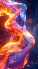 Naklejka premium Vibrant abstract colorful fluid motion.