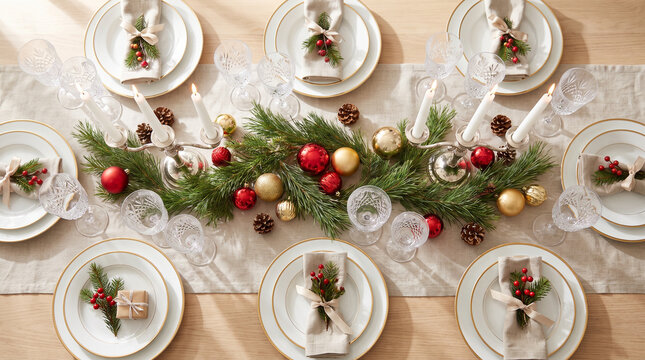 christmas table setting