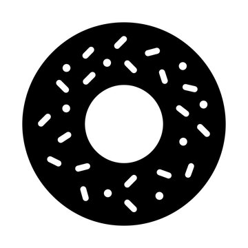 donut with sprinkles glyph icon