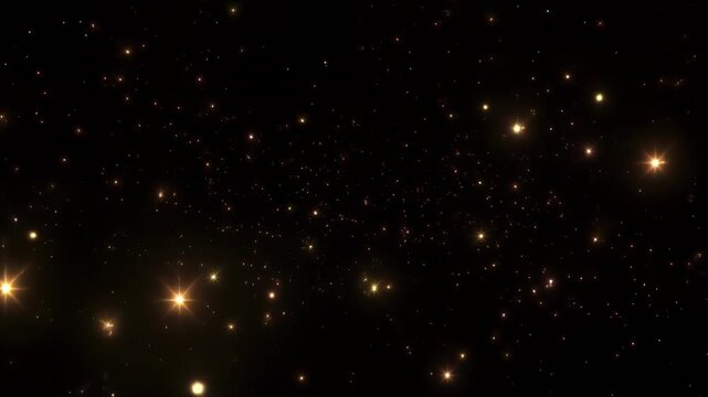 Cosmic starfield timelapse with bright nebula and distant galaxies