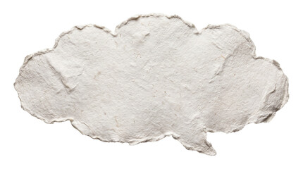 Fototapeta premium Torn Paper Cloud Shape Speech Bubble.