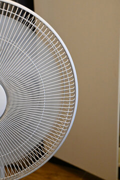 Electric fan indoors