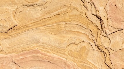 Fototapeta premium Golden Sandstone Texture with Flowing Natural Wave Patterns