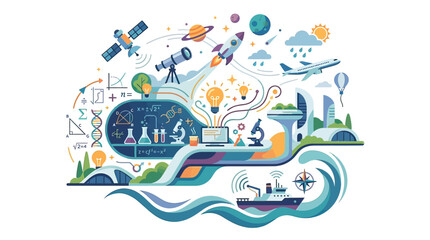Naklejka premium Advancing Human Progress Through Modern Innovative Technology and Global Digital Network Connection