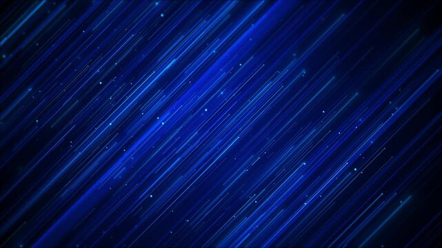 Blue diagonal speed lines background cyan streaks, dark gradient depth, glowing dots, motion energy. technology intros, sports promos, fast transitions, cyber visuals, racing edits, digital overlays.