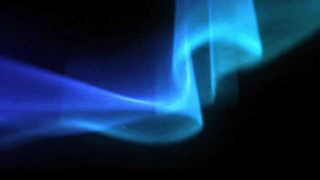 Abstract Flowing Neon Blue Light Waves Background 4K Video Loop Visual Effect for Digital Media Presentations