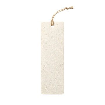 Vertical handmade paper bookmark with string mockup element