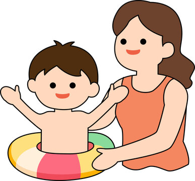 보호자동반수영
