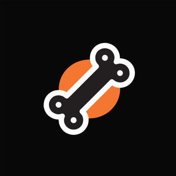Bone Strength Icon Representing Skeletal Health, Calcium Support, and Strong Bones Vector.