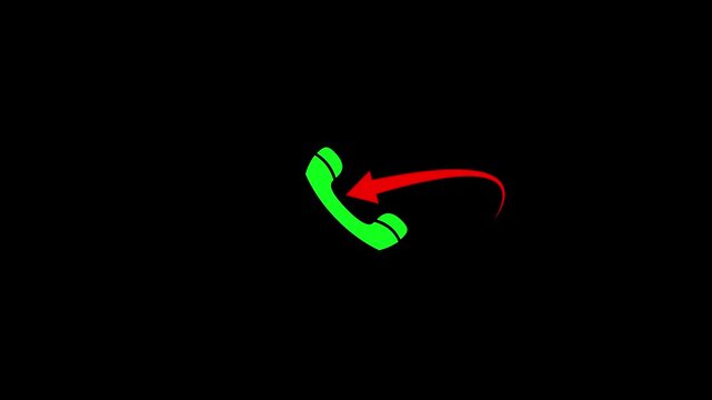 Outgoing call phone icon animation