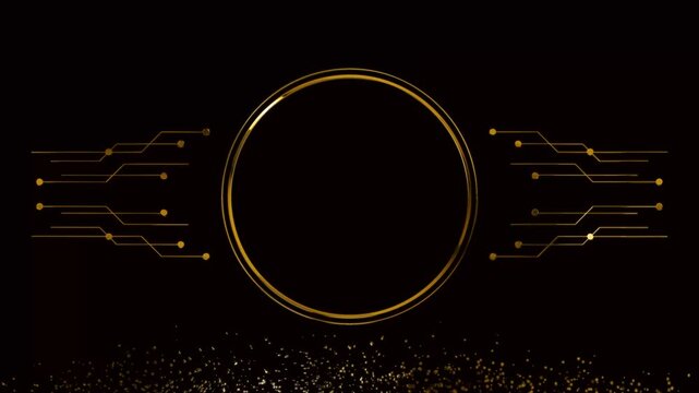 luxury gold circuit board technology background