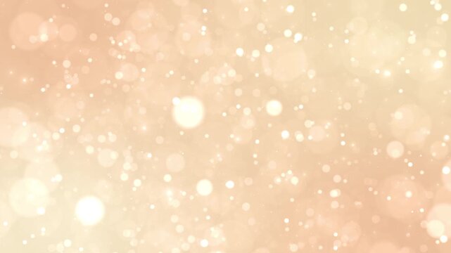 Soft cream bokeh light background warm beige glow, floating circles, sparkling dust, dreamy gentle atmosphere. wedding videos, beauty promos, romantic titles, family slideshows, elegant intros, clean