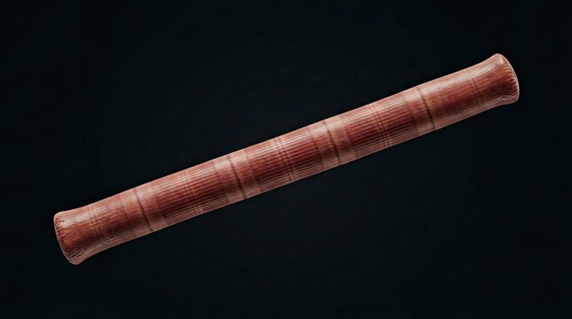 Detailed image of a traditional didgeridoo instrument