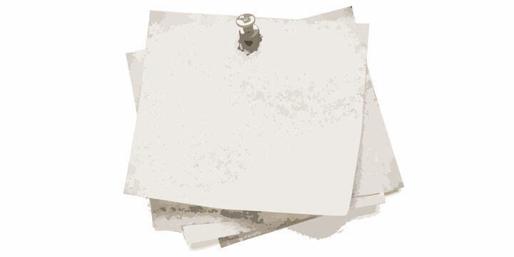 stack of papers with staple realistic vector illustration paper fastener document sheet clip attachment graphic artwork design image visual element