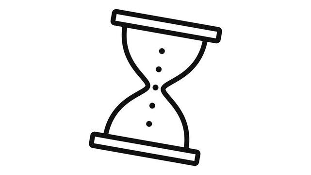 Simple hourglass icon representing time passing and waiting.