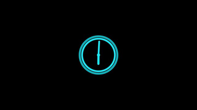 Simple circular analog wall clock symbol vector illustration