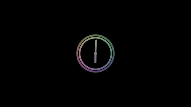 Simple circular analog wall clock symbol vector illustration