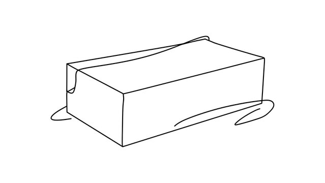 Simple gift box illustration on white background.